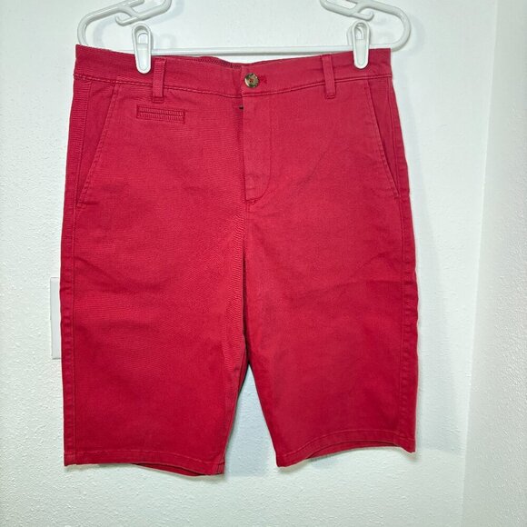 Johnnie-O Mens Bermuda Golf Gear Shorts Cotton Size 30 Redish Color - Picture 1 of 9